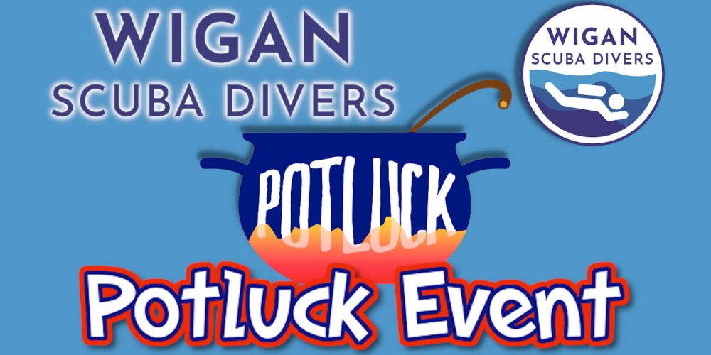 A promoting image of our club’s Potluck event with our club’s name & logo, a pot and the text Potluck event on it.